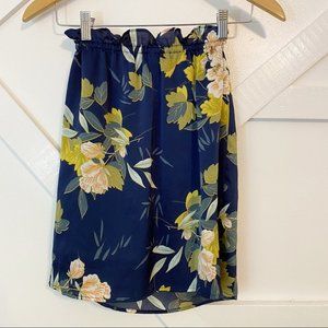 Zhu Floral Printed Lenny Mini Skirt Blue Sz M